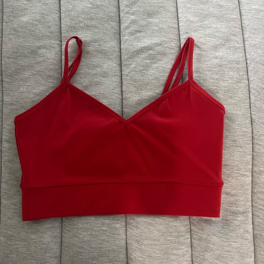 zara red crop top, never worn, stretchy and light material